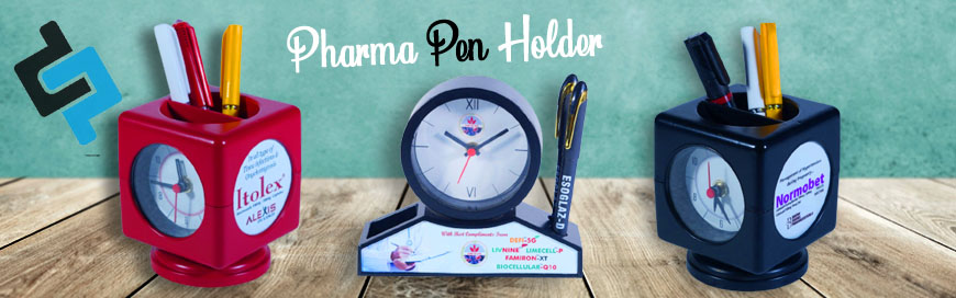 Pharma Table Pen Holder Printing