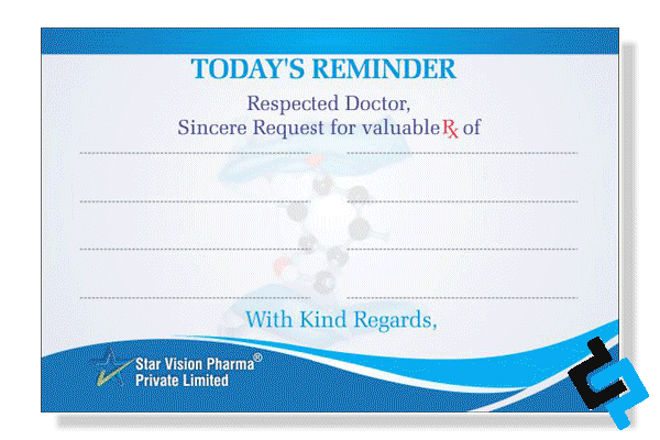 Medicine Reminder Card Printing