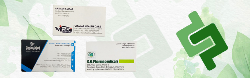 Visiting Card for Medical Representative